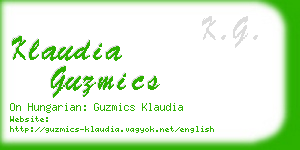 klaudia guzmics business card